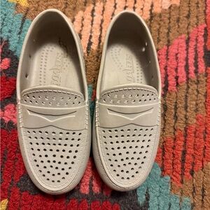 Gray Perforated Loafers